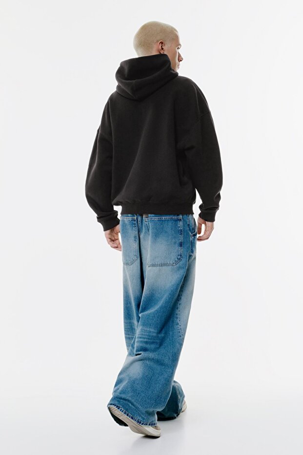 Fermuarlı boxy sweatshirt - 1