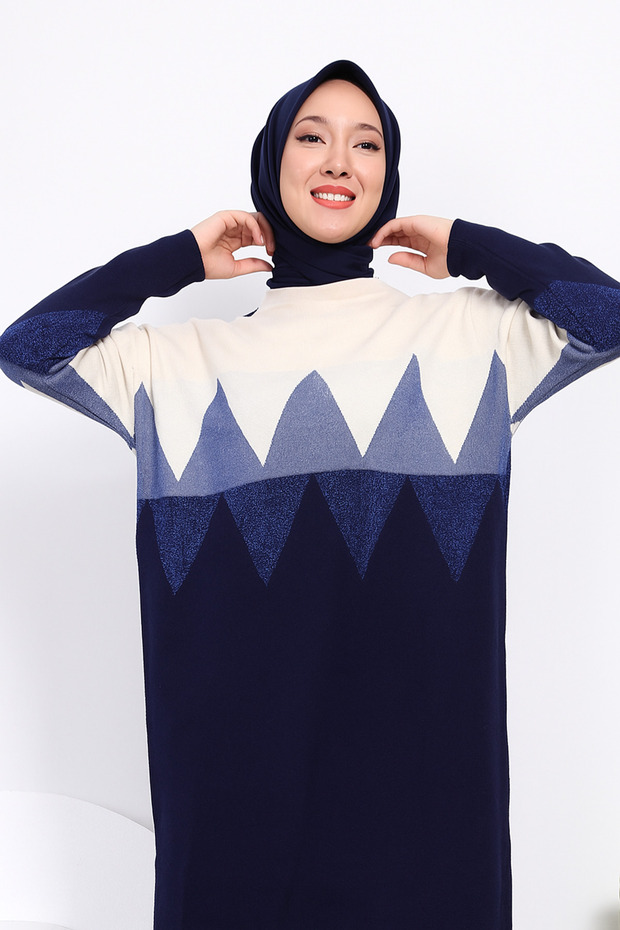 تونيك لامع بنمط متعرج - 1