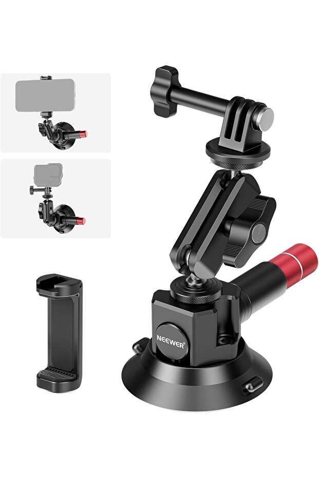 3" Suction Cup Camera Mount Bracket with Ball Head Magic Arm