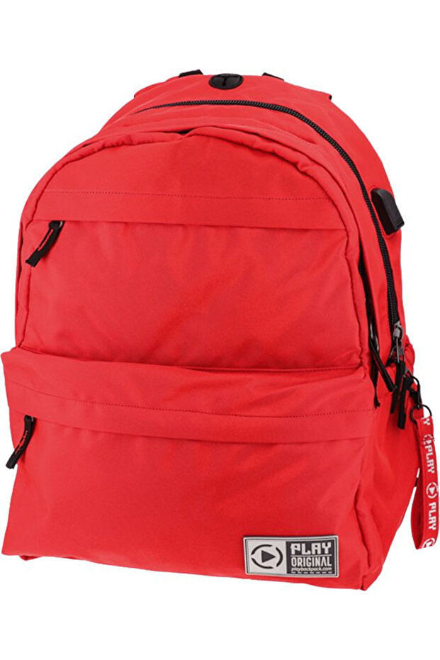 Red Double Schoolbag Backpack - 1