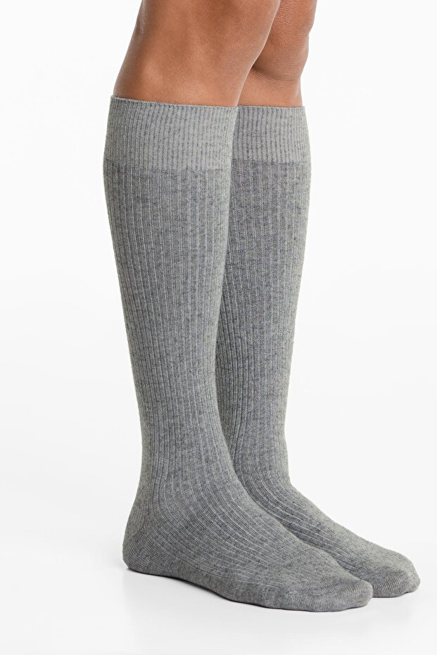 %15 Kaşmir ve Modal Karışımlı Uzun Çorap - 4