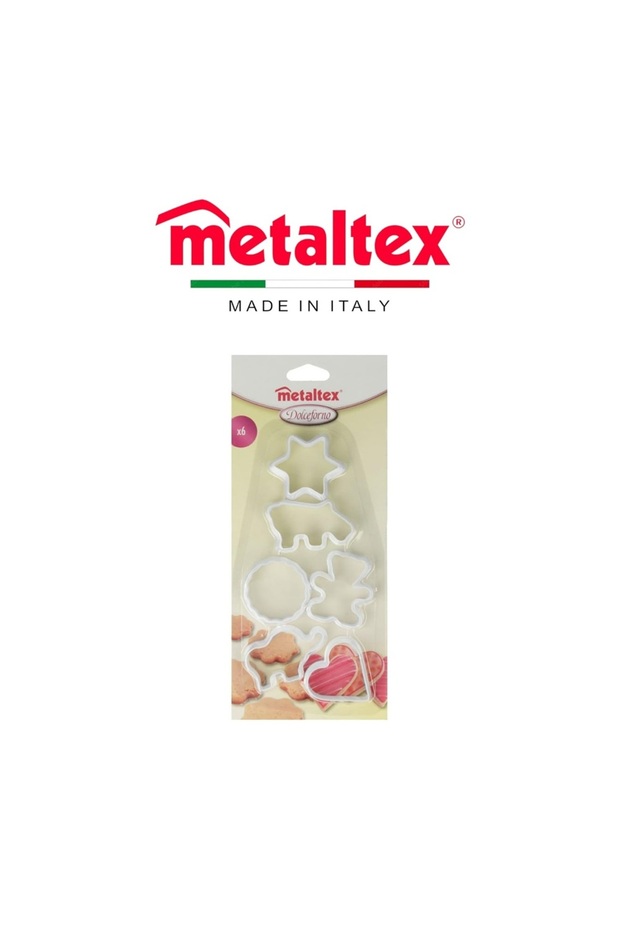 6-Piece Plastic Cookie Cutter Set – Assorted Shapes for Baking & Crafts
