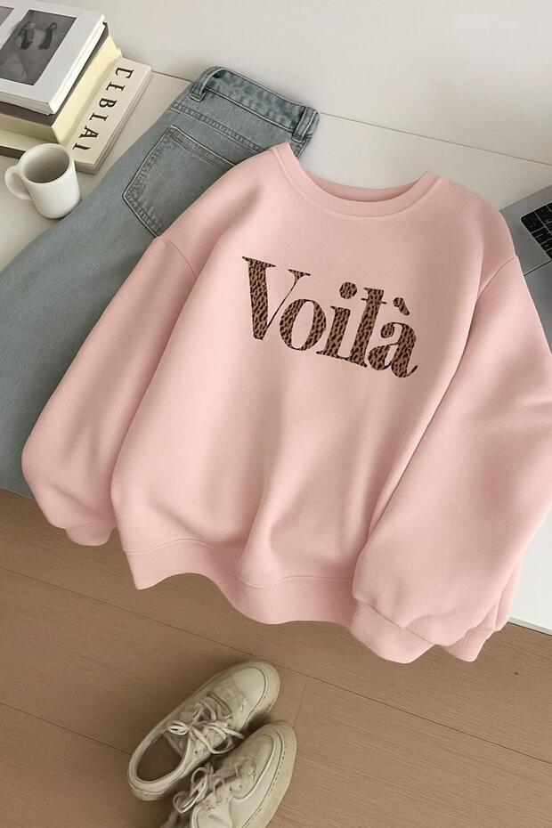 3-YARN VOİLA BASKILI UNISEX SWEATSHIRT