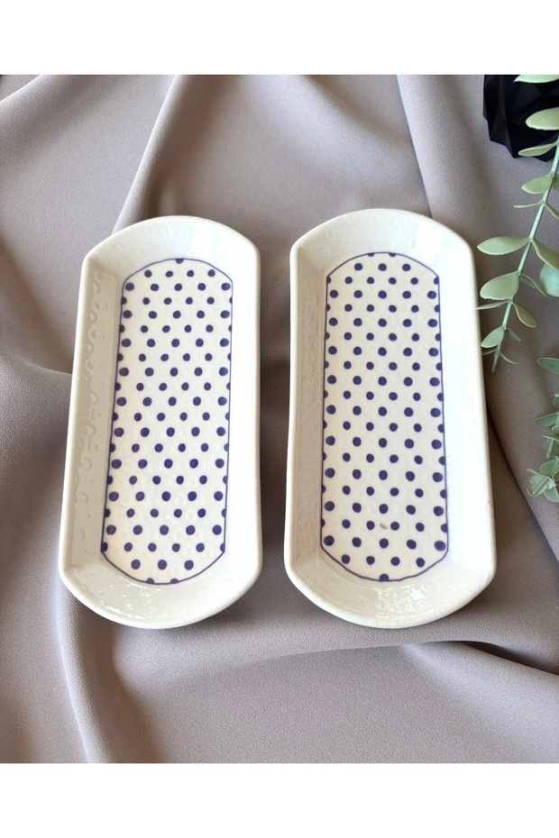 Retro 2 Adet Oval Peynirlik Kahvaltılık Tabağı - 1
