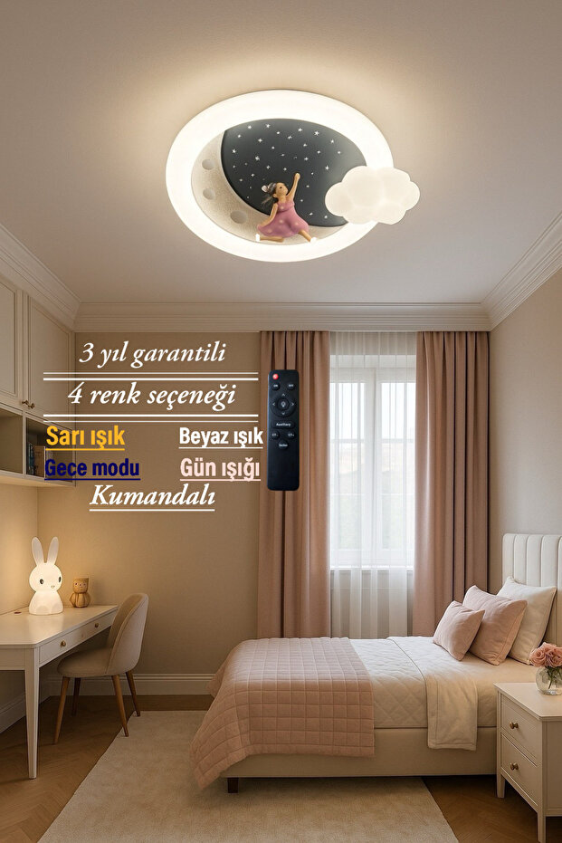 Lucent modern Plafonyer Kız Çocuk Avize - 1