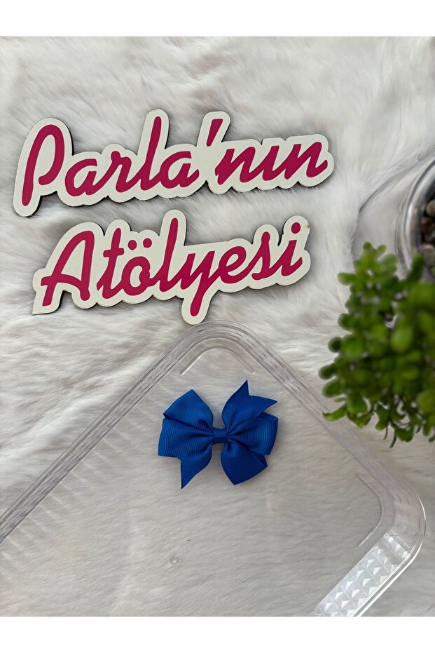 Girl's Navy Blue Bow Hair Clip with Alligator Clip