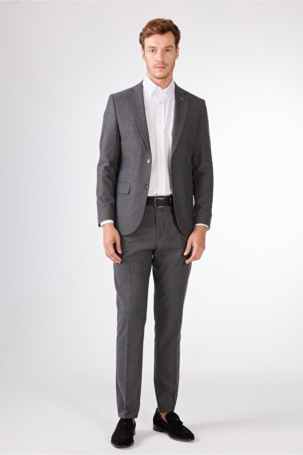 K.Gray Solid Color Suit - Slim Fit