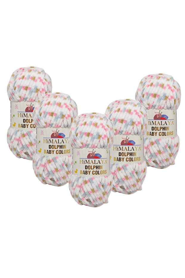 Dolphin Baby Colors Velvet Thread 5 Pack - 80413 - 100 Gr. 120 Meters.
