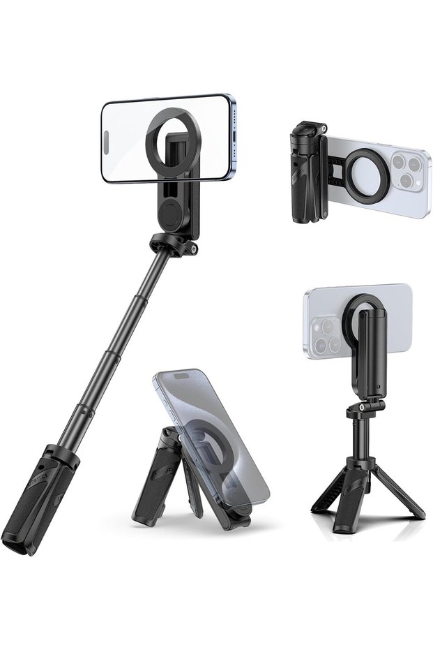 JJ03 Magnetic Tripod with Remote Control — 3-in-1 Selfie Stick & Extendable Stand