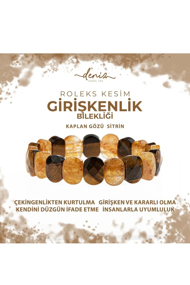 Certified Introductivity Natural Stone Wide Cut Bracelet