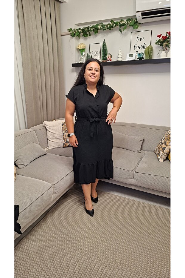 Hakim Yaka Siyah Elbise - 2