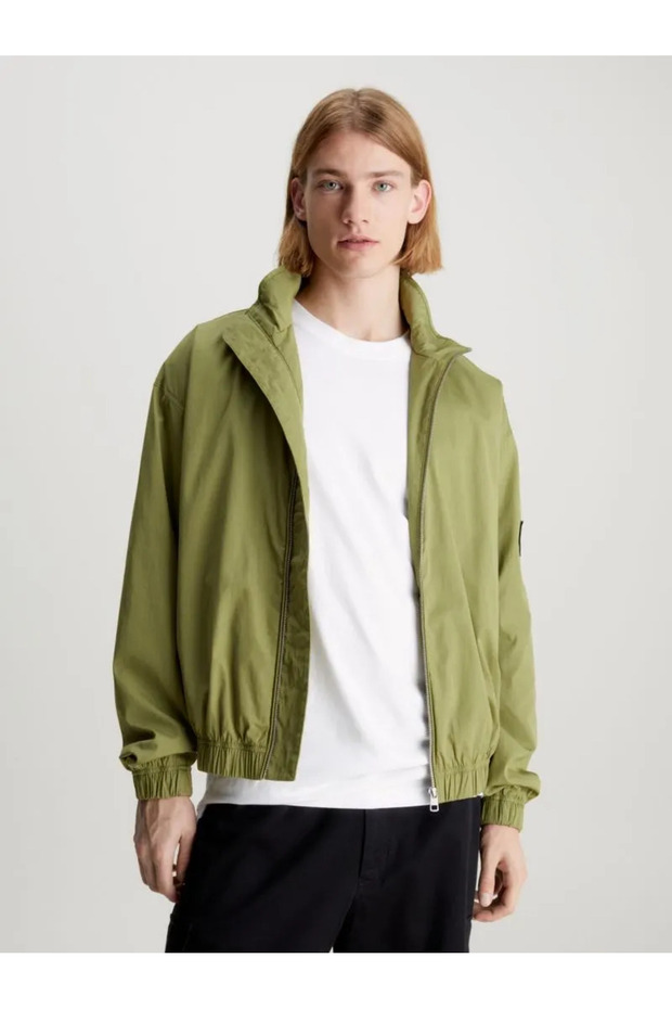 Relaxed Cotton Zip up Jacket- Windbreaker Jacket