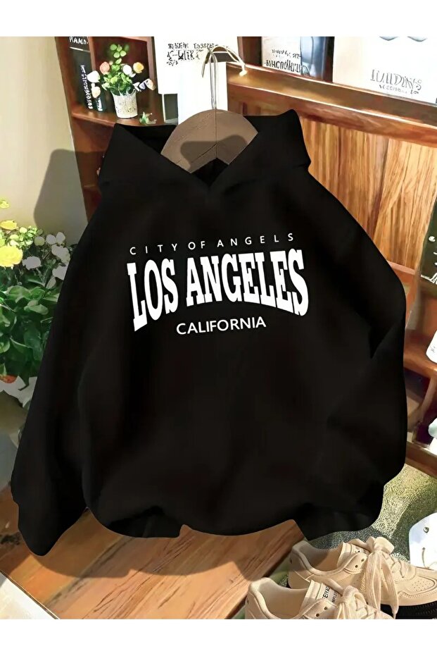 Winter Hooded Sweatshirt, Children's Los Angeles Printed