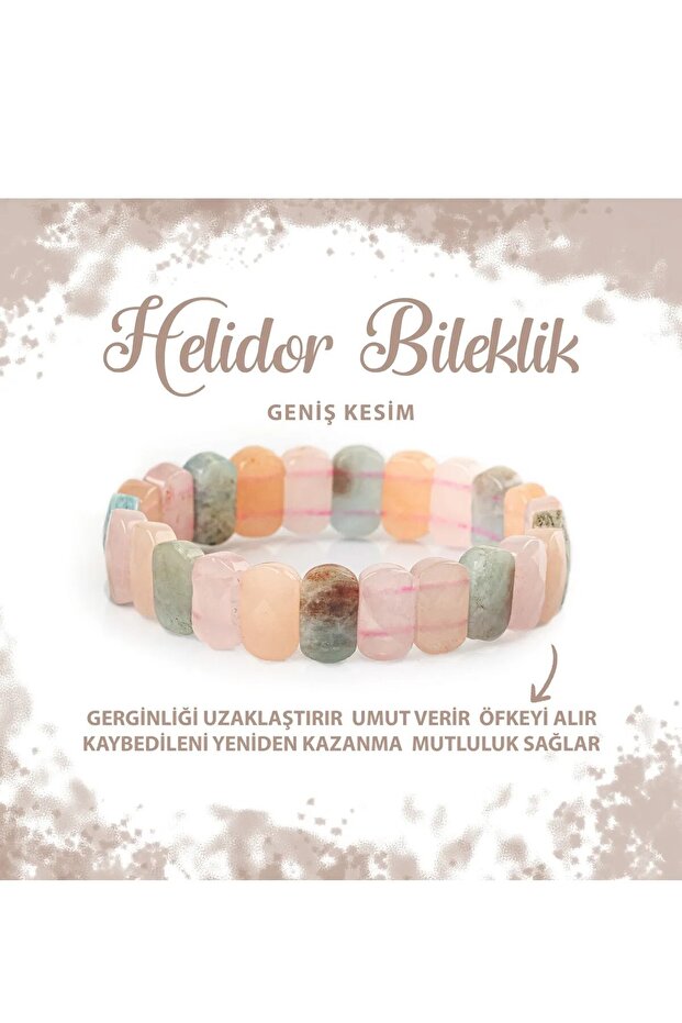 Certified Helidor Natural Stone Wide Cut Bracelet