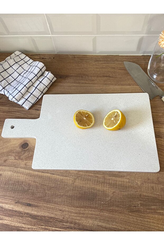 لوح تقطيع من الرخام الكوارتز مقاوم للبقع بنمط منقط - 2