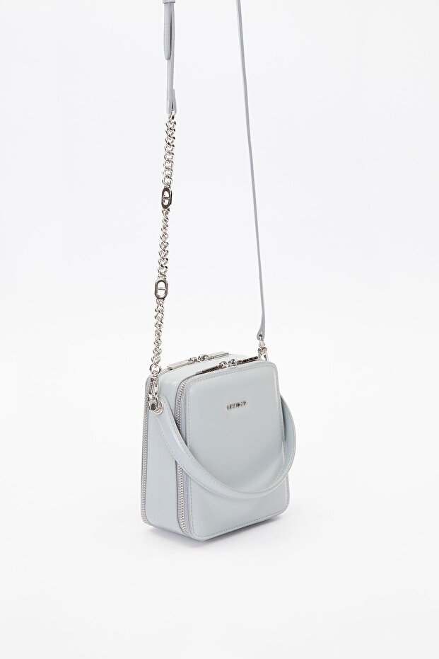 Ice Blue Rectangular Model Shoulder Bag - 2