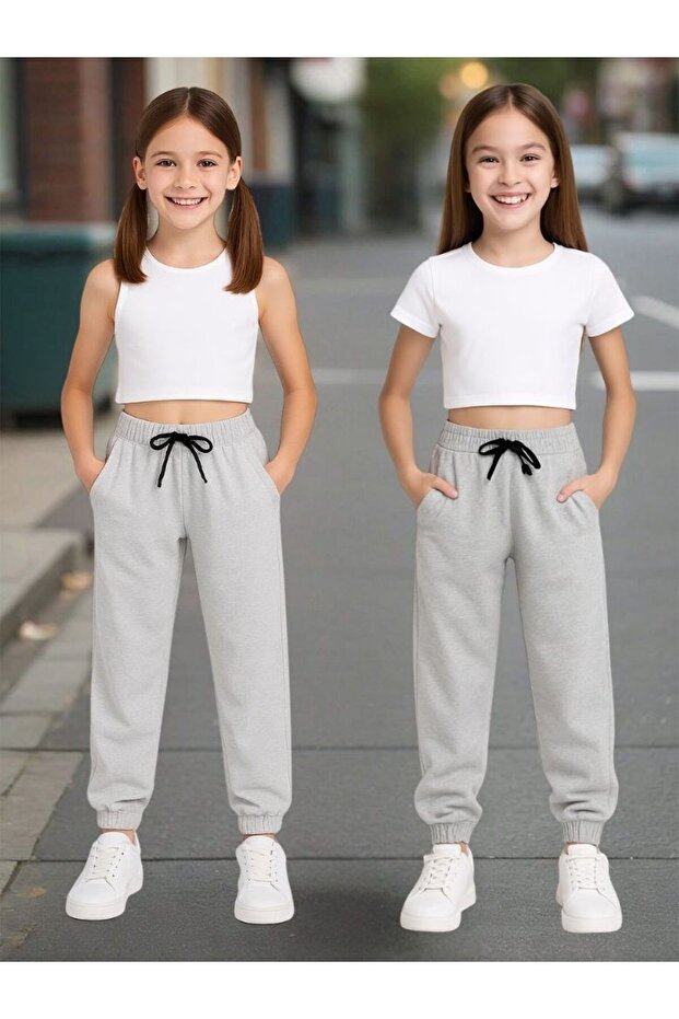 2-Pack Comfortable Fit Unisex Kids' Sweatpants for Everyday and School Use - Crop Not Included