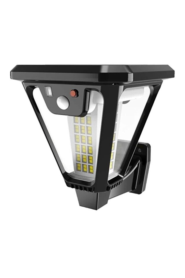 HS-V83 Solar Panelli 3 Modlu Kumandalı Hareket Sensörlü 100 SMD Ledli Şarjlı Duvar ve Ba - 1