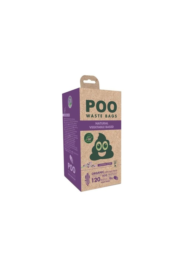 Poo Dişki Bag 15 Leaves Lavender Scented 8 Pack