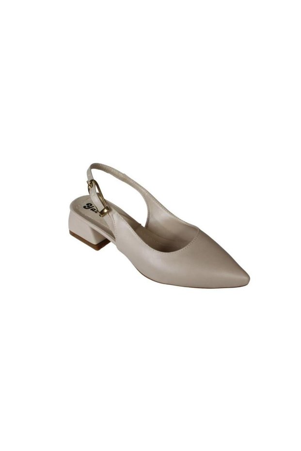 Yazkish Women's Black Skin Shoes with Closed Front and Open Back, 4cm Thick Heel