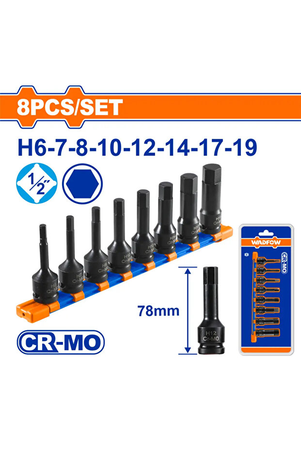 طقم حبوب طويلة سداسية 1/2" – WMS3408