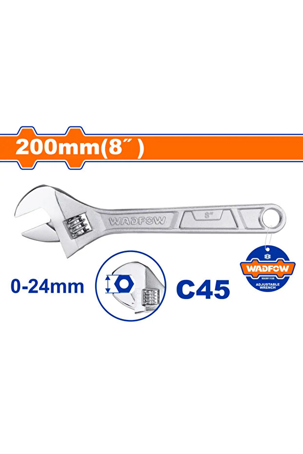 مفتاح إسبانا كروم 8" (200مم) – WAW1108