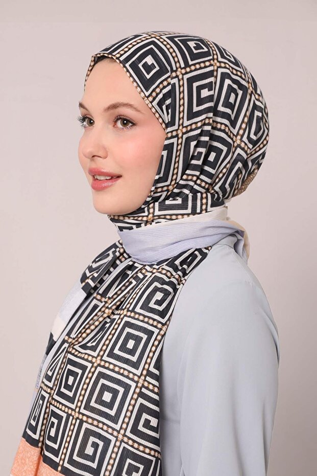 شال قطني بنمط نجمة ليلك - 3