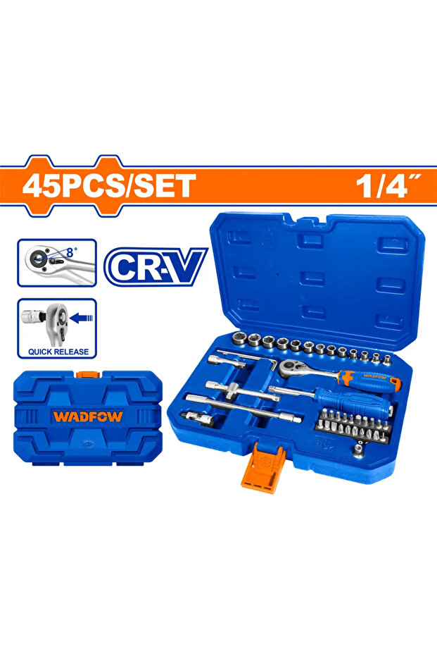 طقم حبوب 45 قطعة 1/2" WST4D45