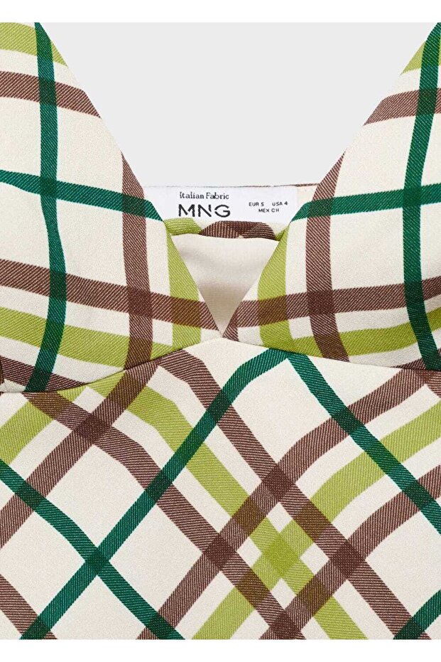 Kareli kısa elbise - 6