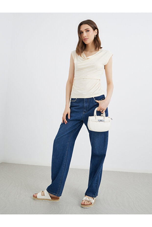 بلوزة سادة بدون أكمام - 2