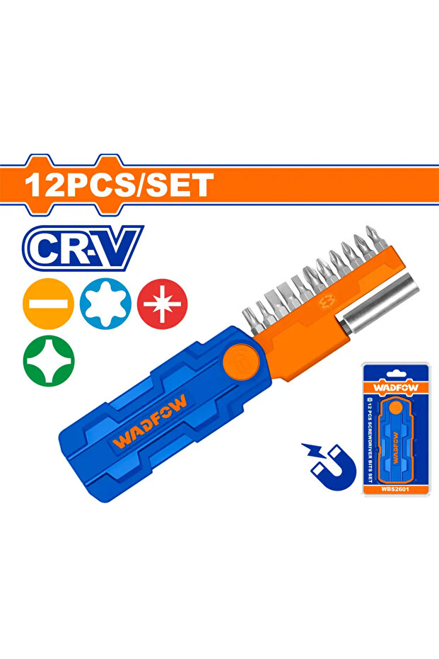 طقم رؤوس مفك CRV متنوعة 25 مم – WBS2601