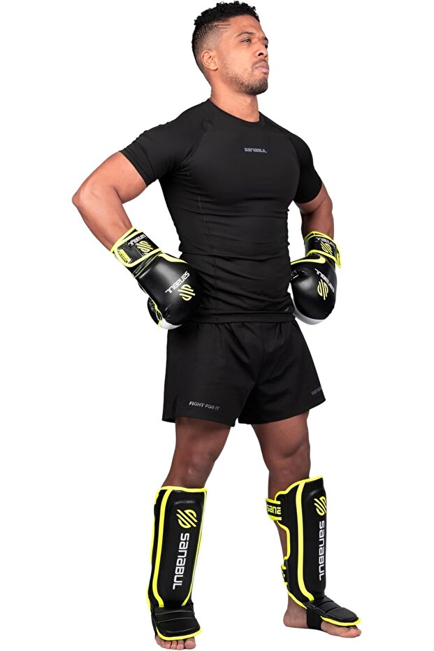 Essential Kickboxing Shin Guards | MMA Shin Guards | Muay Thai Shin Pads with Hook and Loop - 3