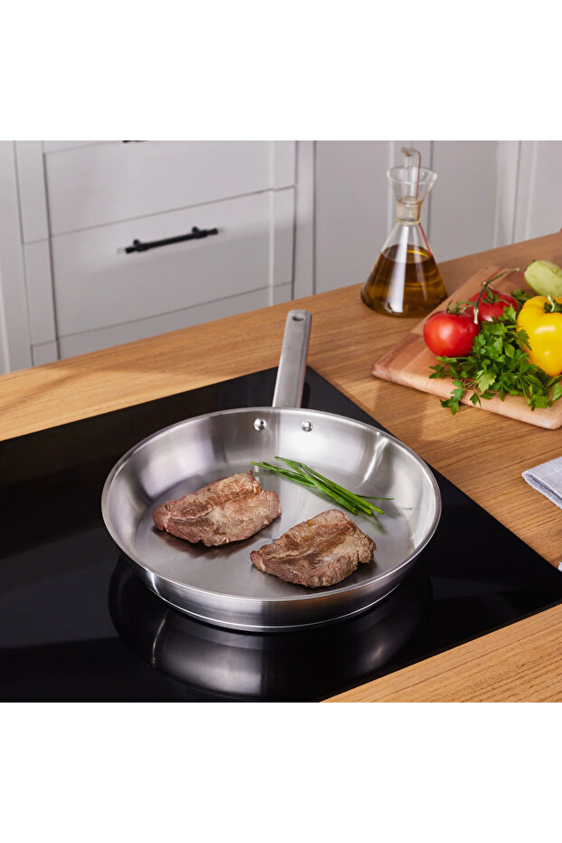 Indukční pánev Elite z nerezové oceli, 30 cm, stříbrná - 1