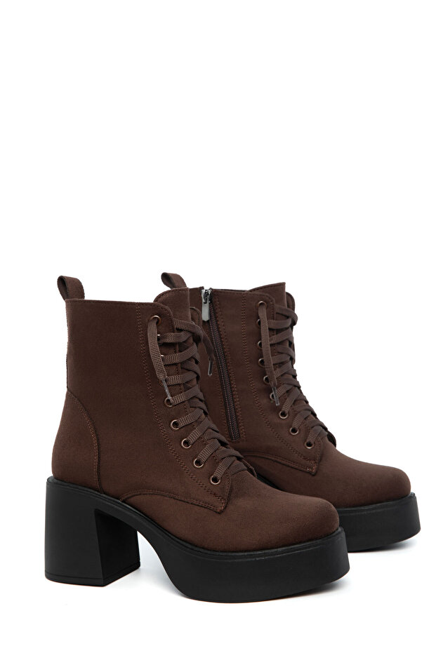 Kahve Süet Kadın Bot & Bootie 19985 - 5