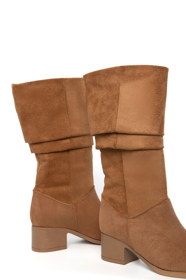 Taba Süet Kadın Bot & Bootie 21013 - 3