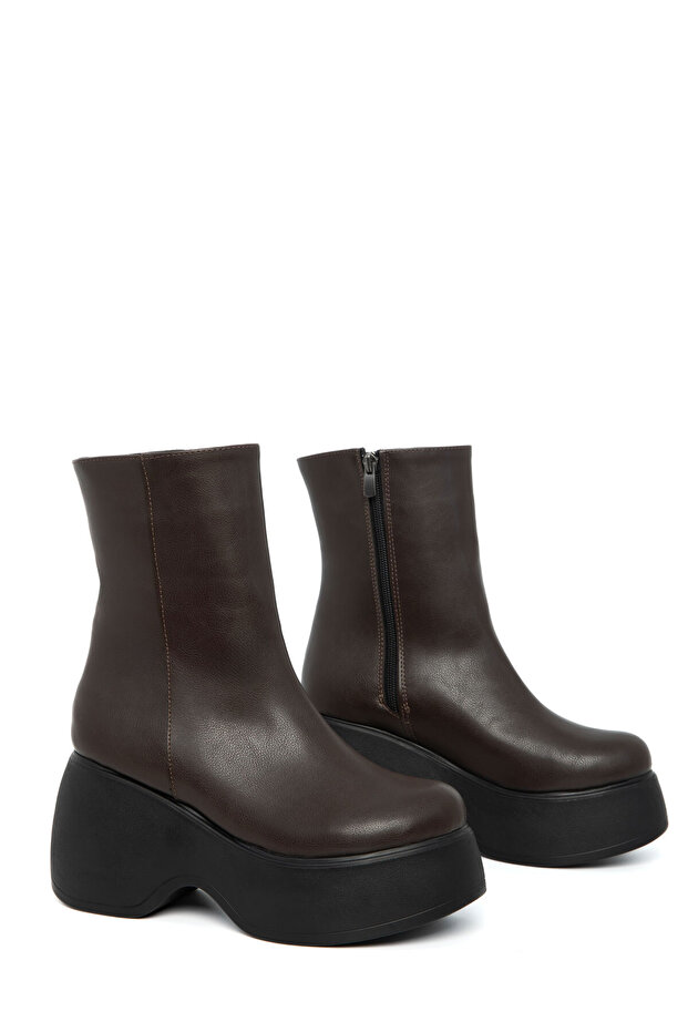 Kahve Kadın Bot & Bootie 21087 - 3
