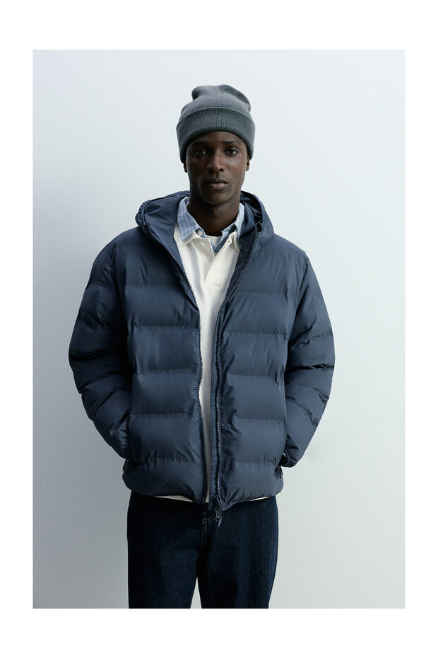 Męska kurtka z podszewką i hybrydowym kapturem - 1