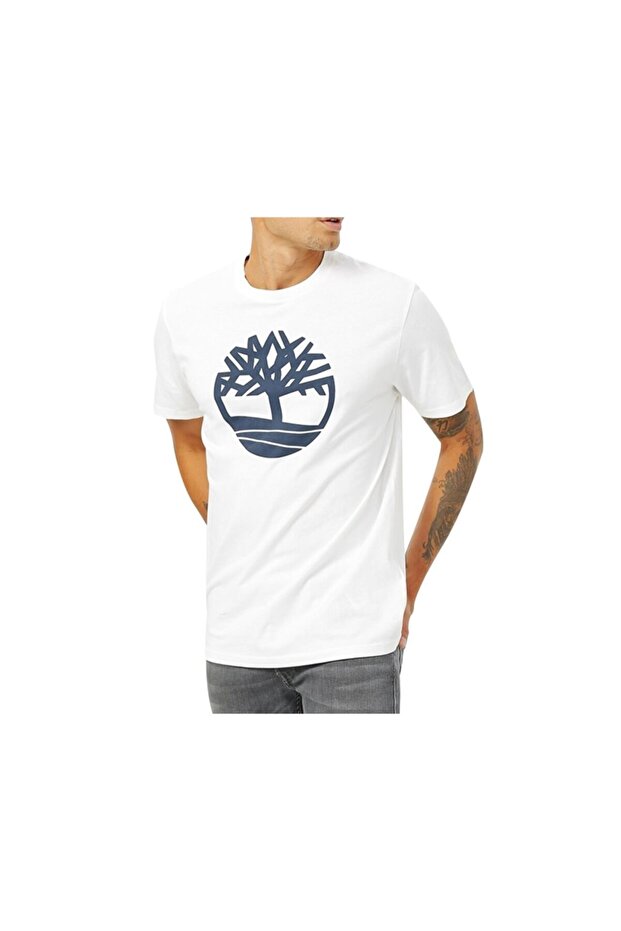 Kennebec River Tree Logo Men's T-Shirt - Casual White T-Shirt Tb0a2c2r1001