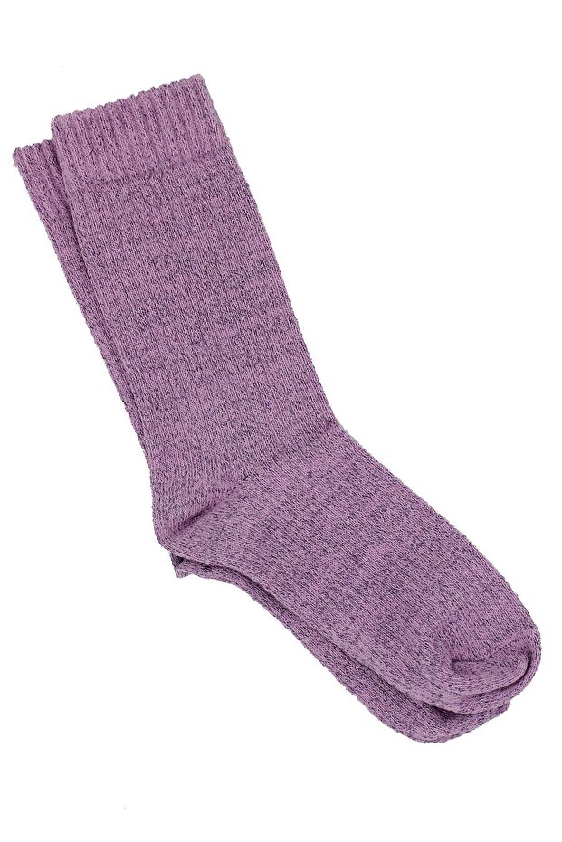 Mor Simli Bot Tipi Lila Kadın Çorap - 2