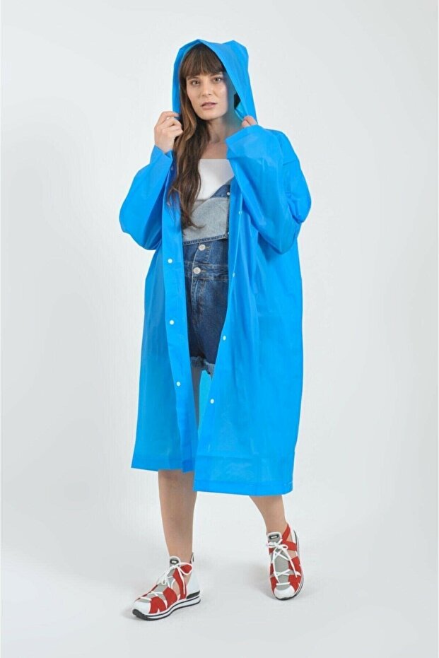 Raincoat Unisex Waterproof Eva Fabric Thick Durable