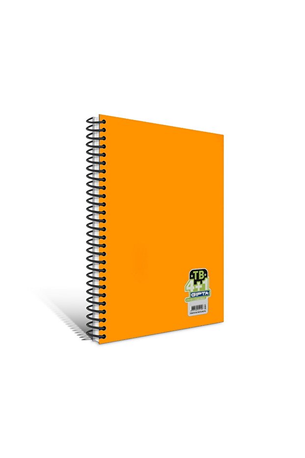 Tb A4 200 ورقة 4+1 غطاء بلاستيكي حلزوني برتقالي 2201