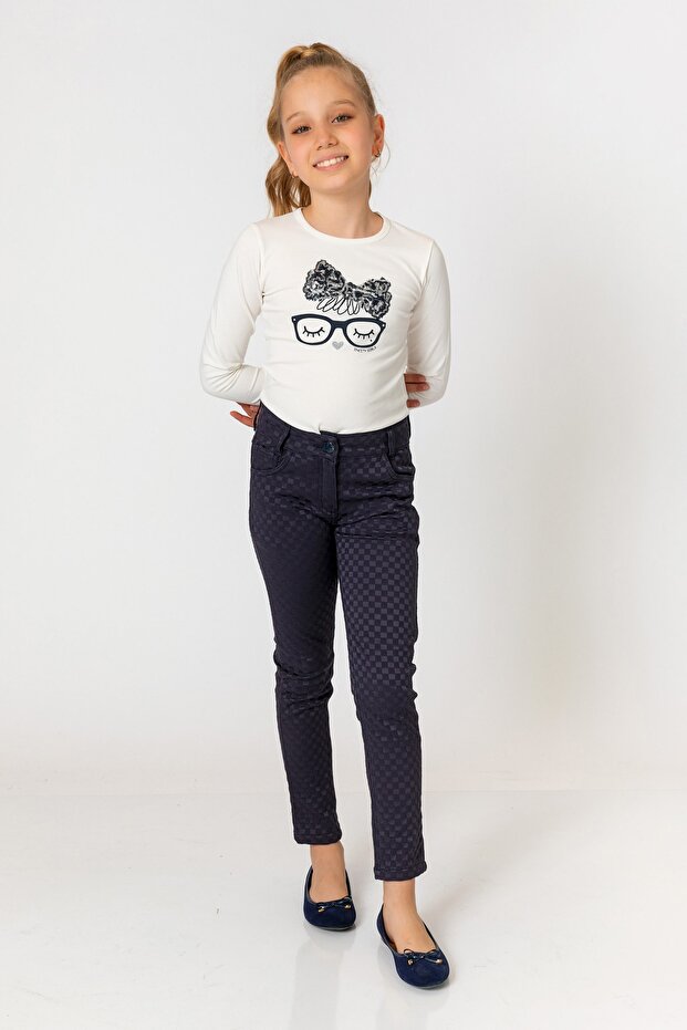 Girl's Navy Blue Trousers