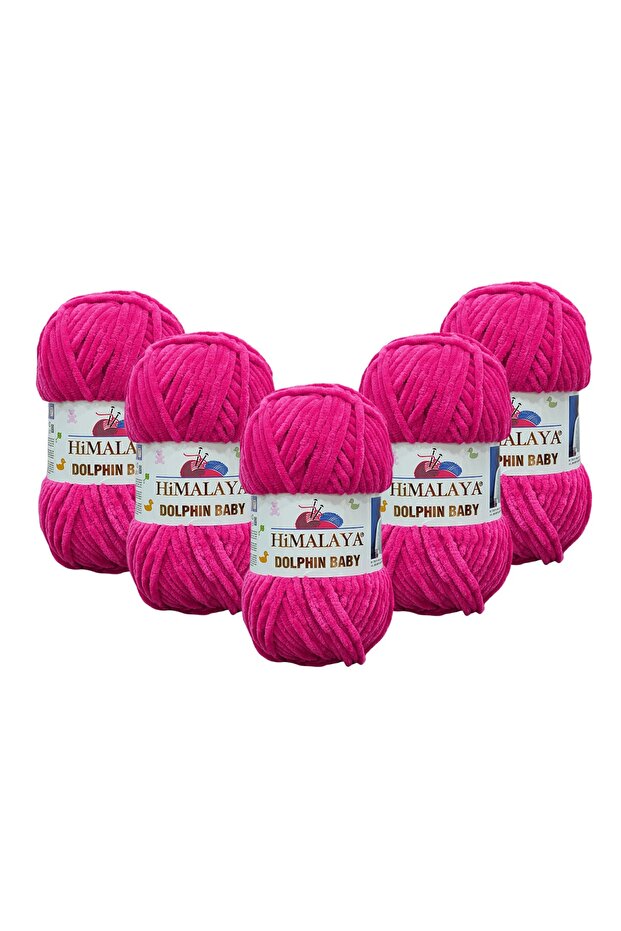 Dolphin Baby Velvet Rope 5 Pack - 80314 Fuchsia - 100 Gr. 120 Mt.