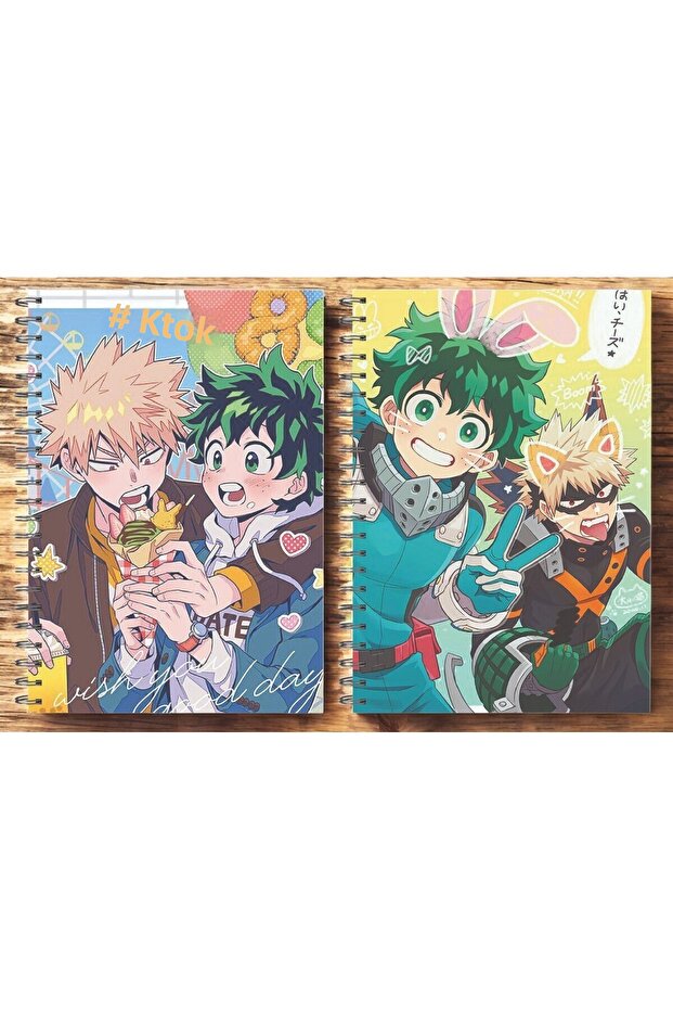 2 Pcs My Hero Academia Anime A5 Size Spiral Notebook 50 Sheets My Hero Academia Mha