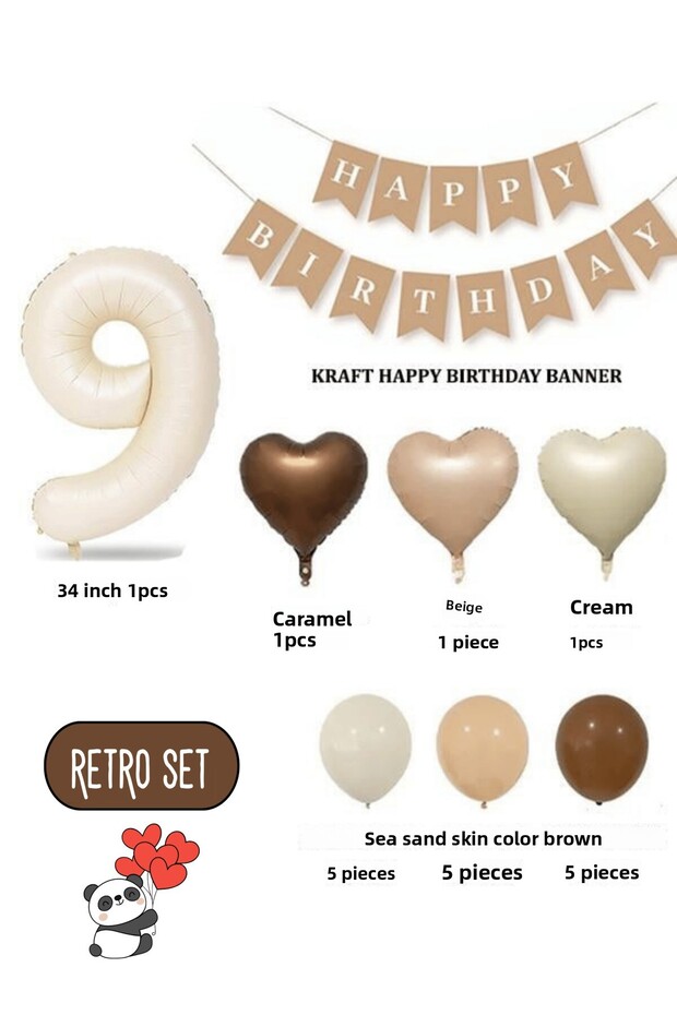 مجموعة عيد ميلاد ريترو لعمر 9 سنوات - 2