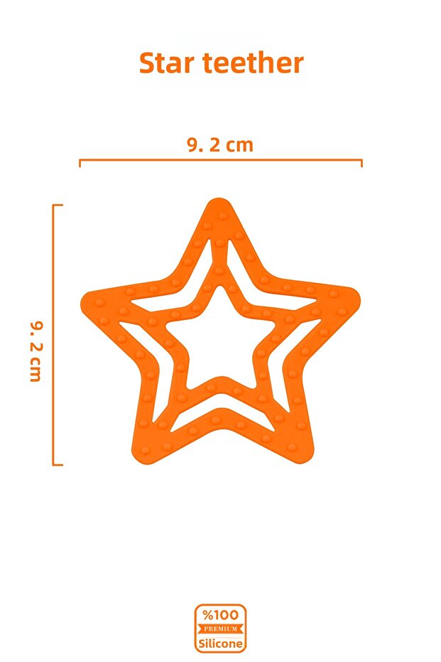 عضاضة سيليكون ستار غروب الشمس برتقالية - 2
