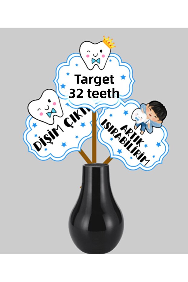 My Son's Tooth Came Out Speech Bubble Set 32 Pieces My First Tooth Came Out Tooth Wheat - 4