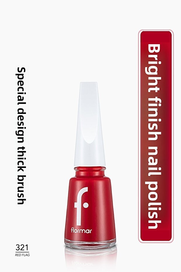 Pearlescent Shiny Nail Polish (Red) - Nail Enamel-