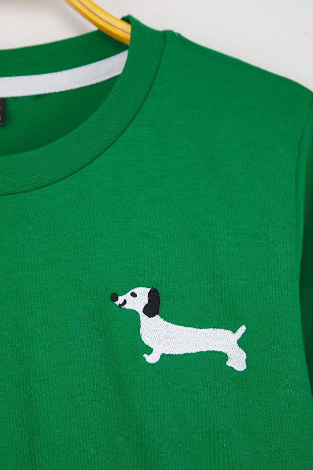 Turuncu-Yeşil-Siyah 100% Pamuk 3'lü Animal Baskı Regular Örme Unisex Çocuk T-Shirt TKDAW26TS00009 - 7