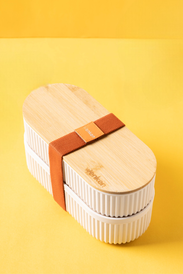 Bamboo Lid Storage Container / Lunch Box / 1000 ml / Set of 2 - 2